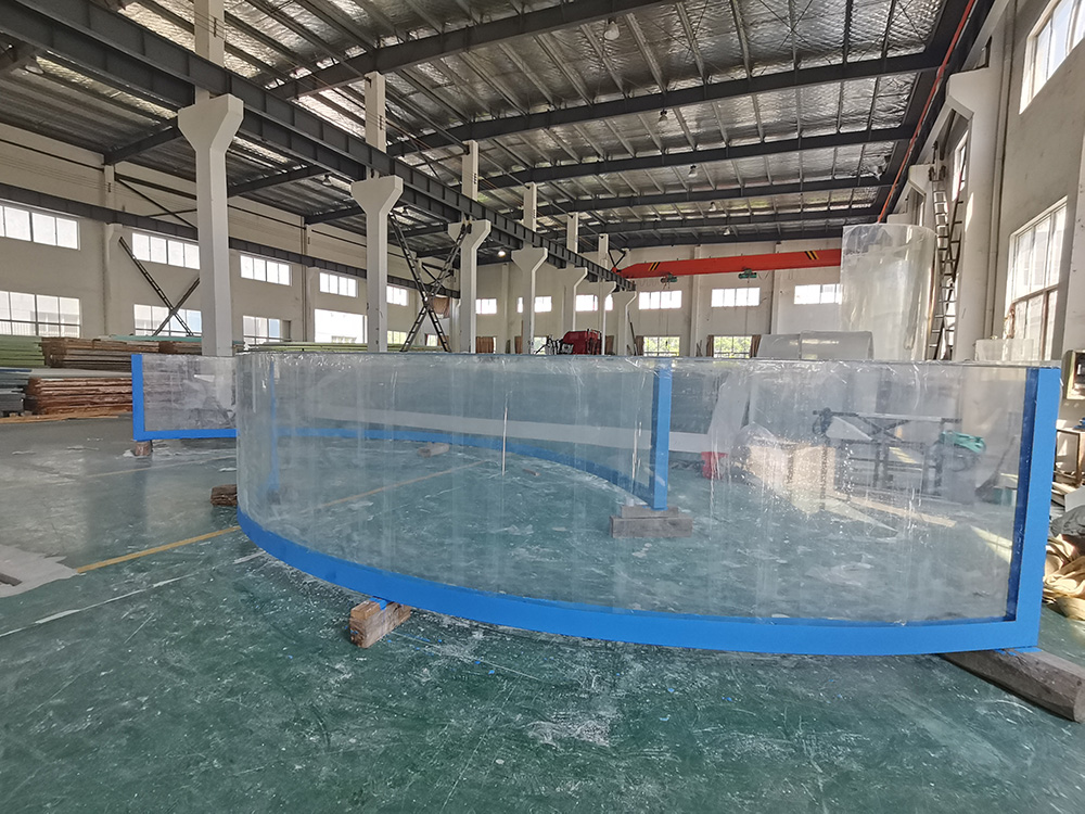 Fenêtres de piscine en acrylique - Piscines à débordement - Panneaux de verre pour verre de piscine - Leyu