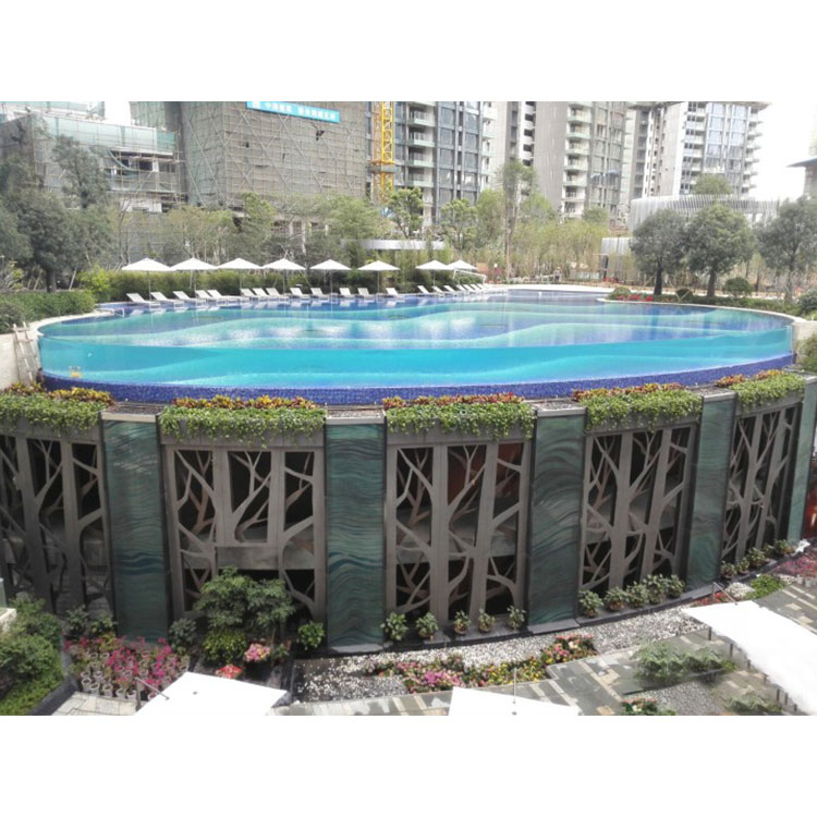 Clear acrylic pool wall manufacturer and installer Buy Infinity pool wall - Leyu