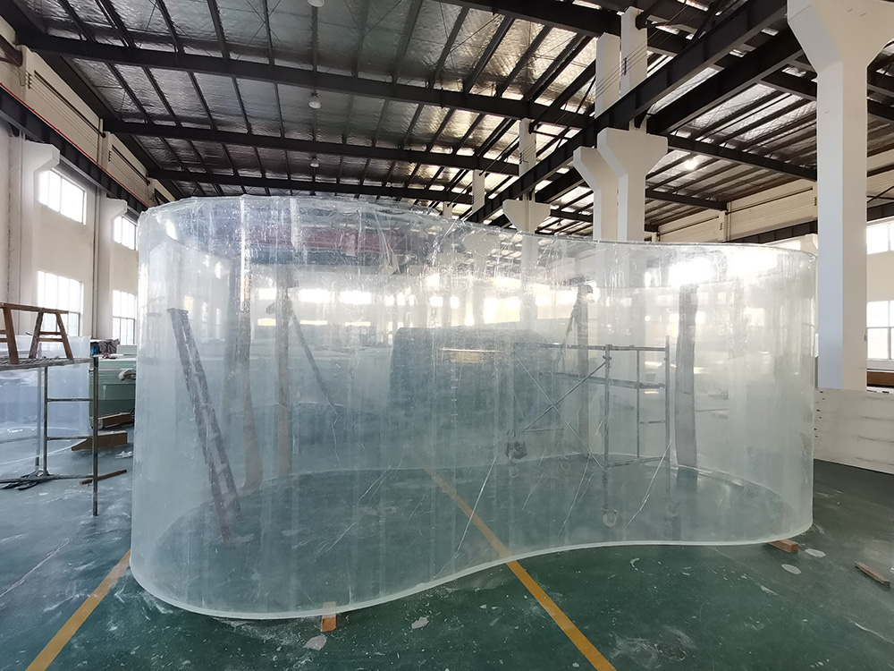Curved acrylic sheet large clear acrylic panel for marine acrylic aquarium