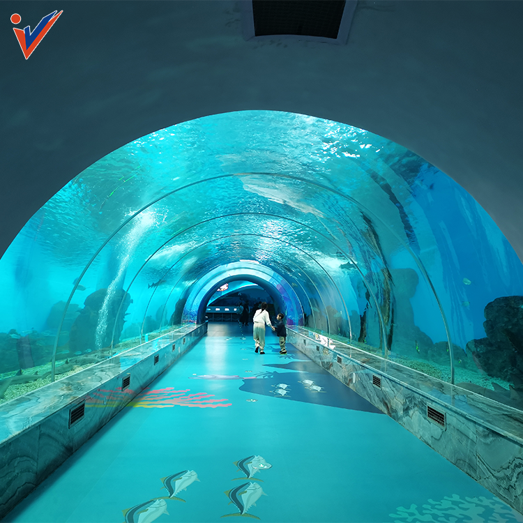The  Manufacturer of the underwater tunnel aquariums-Leyu acrylic sheet products factory