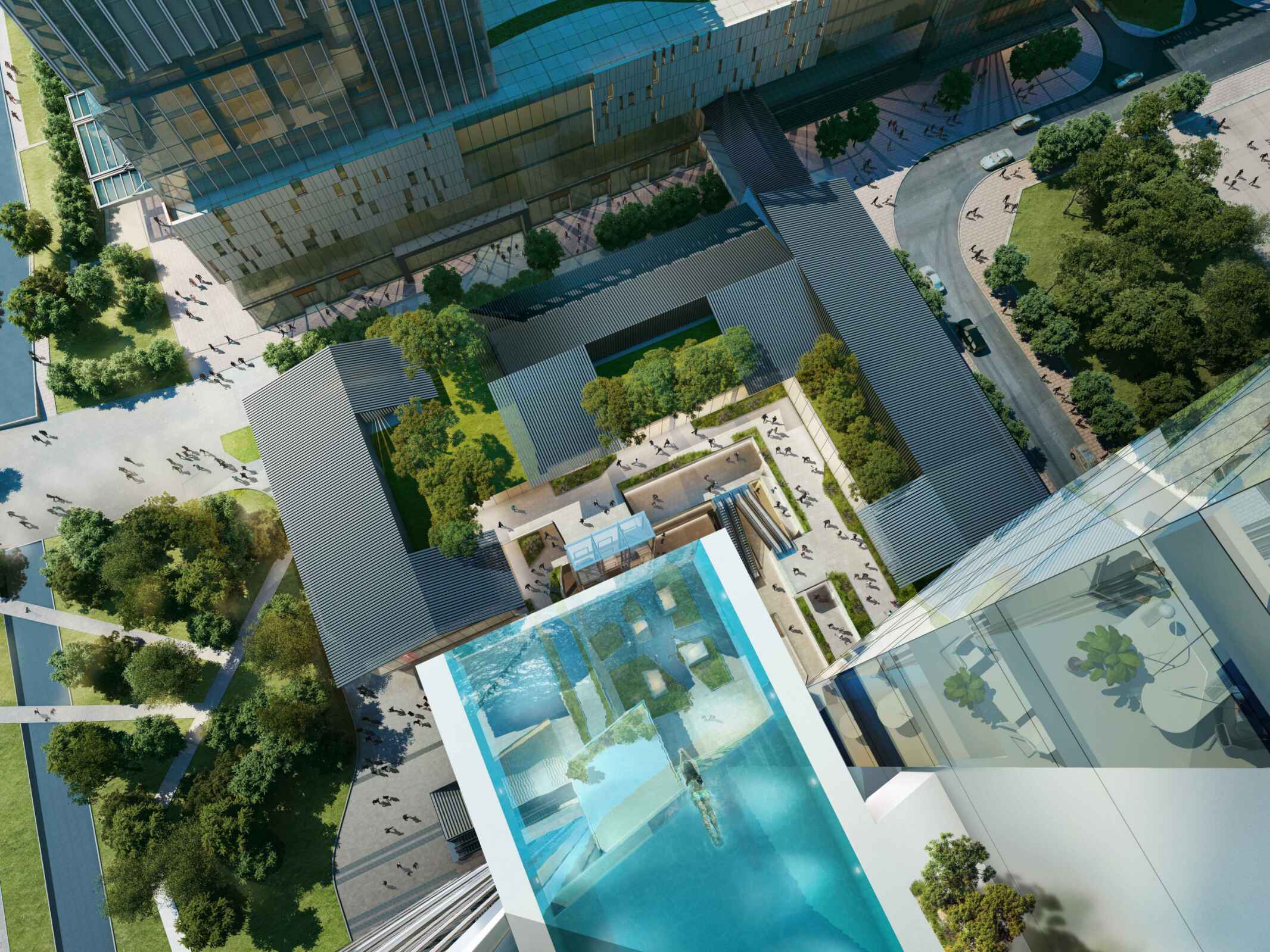 Acrylic swimming pool 