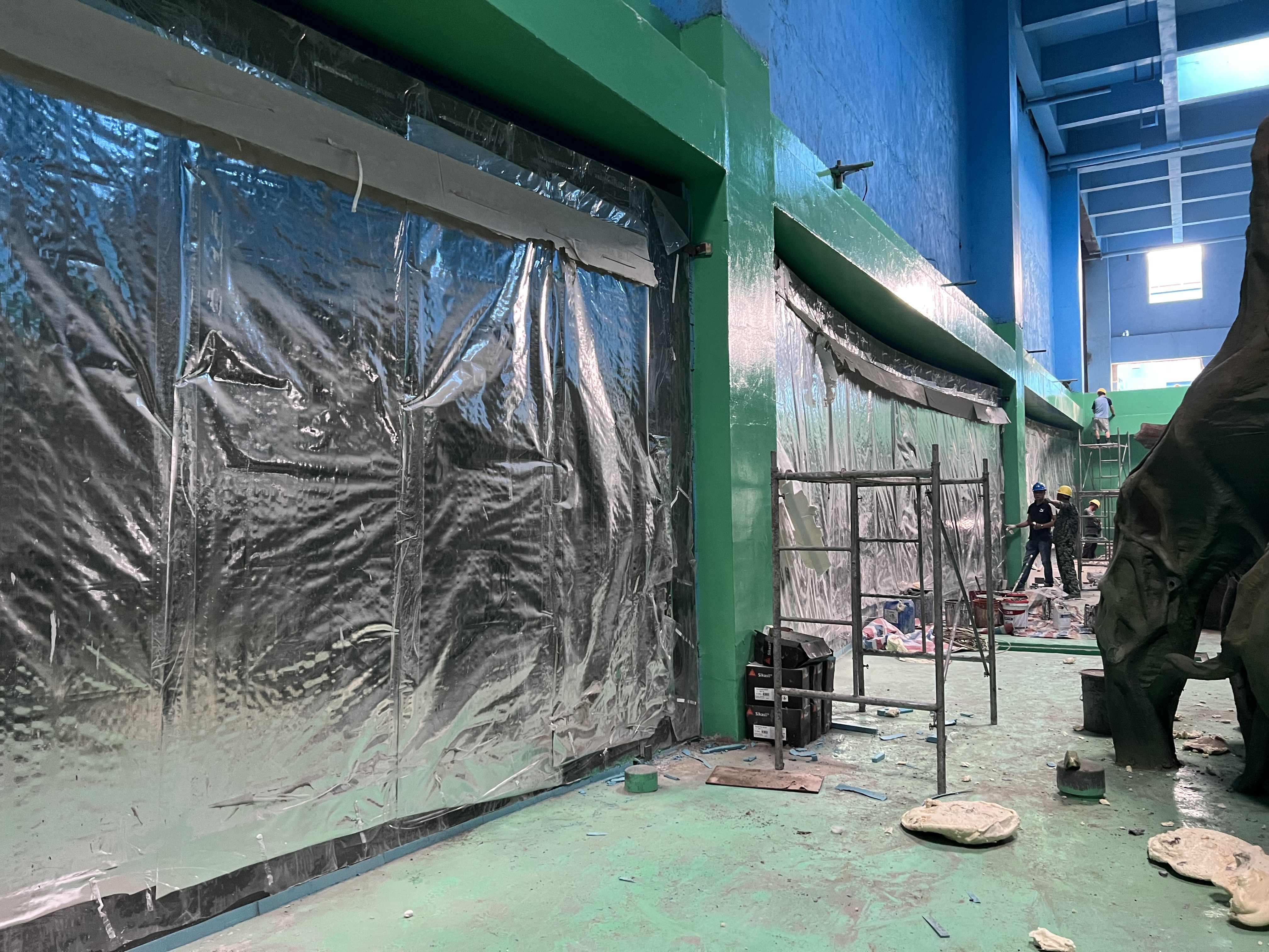 Acrylic window aquarium panel - LEYU installation