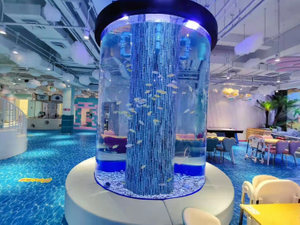 Large Cylinder Acrylic Aquarium fish tanks Factory in China - Leyu 