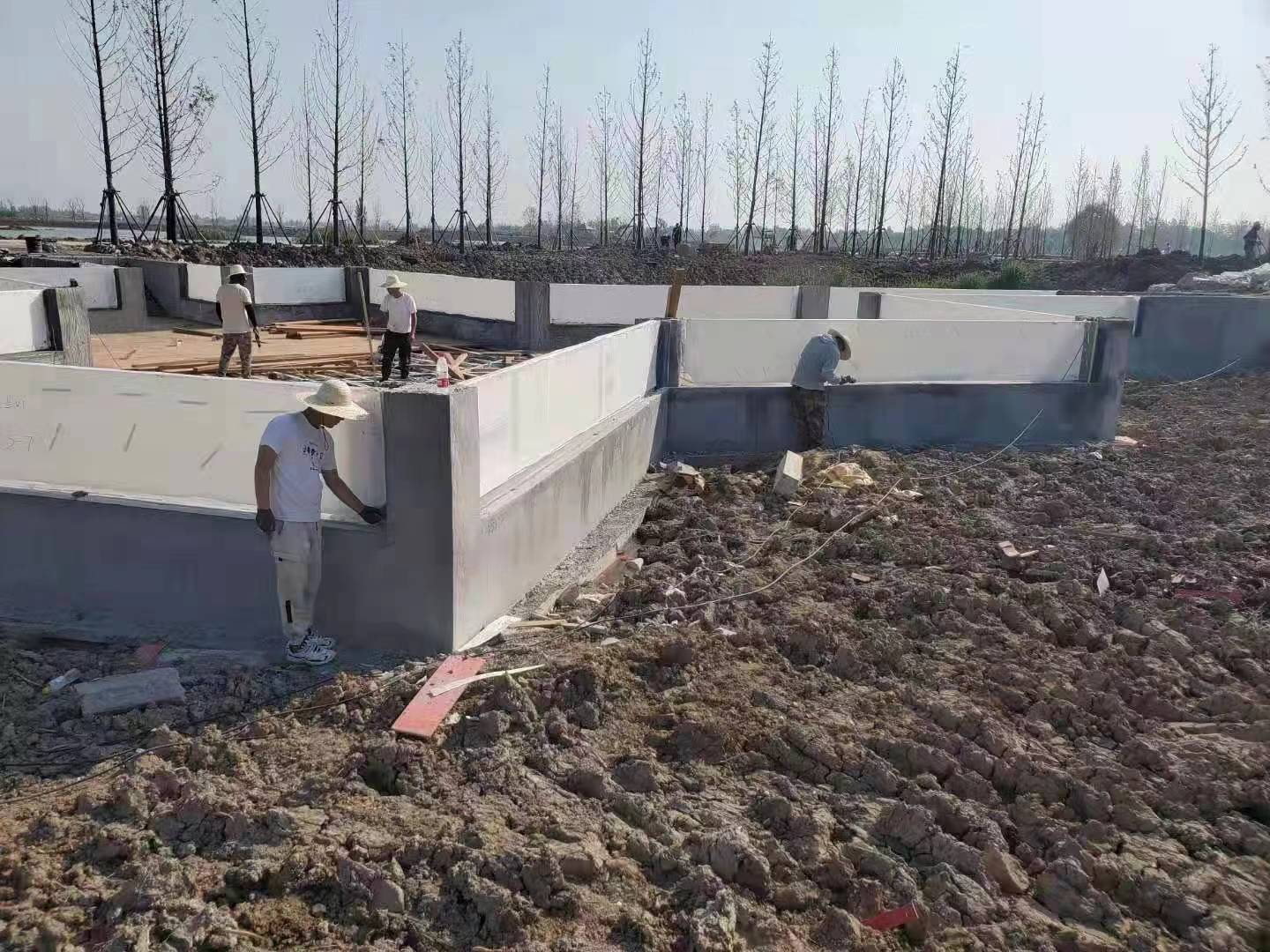 Acrylic swimming pool - installation LEYU